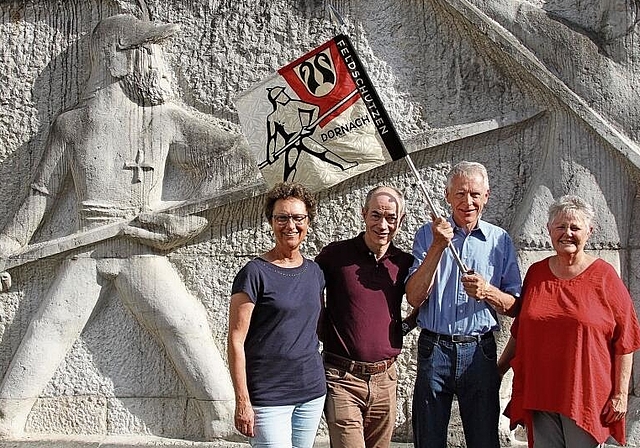 Dem Feldschützenverein seit Jahrzehnten treu verbunden: (v. l.) Eveline Wunderlin, Alexander Gasser, Donald Wunderlin 
und Franziska Weiland. Foto: Florin Bürgler
