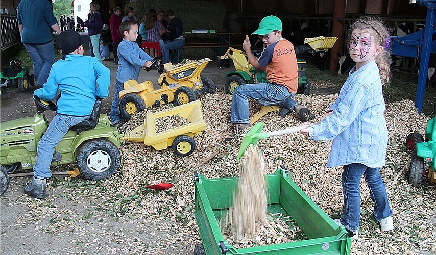 Im Stall: Hier konnten sich die Kinder vergnügen.
