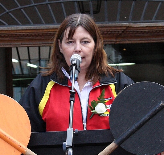 Margot Gygi: Die Präsidentin des BSV Laufental hält die Eröffnungsansprache.
