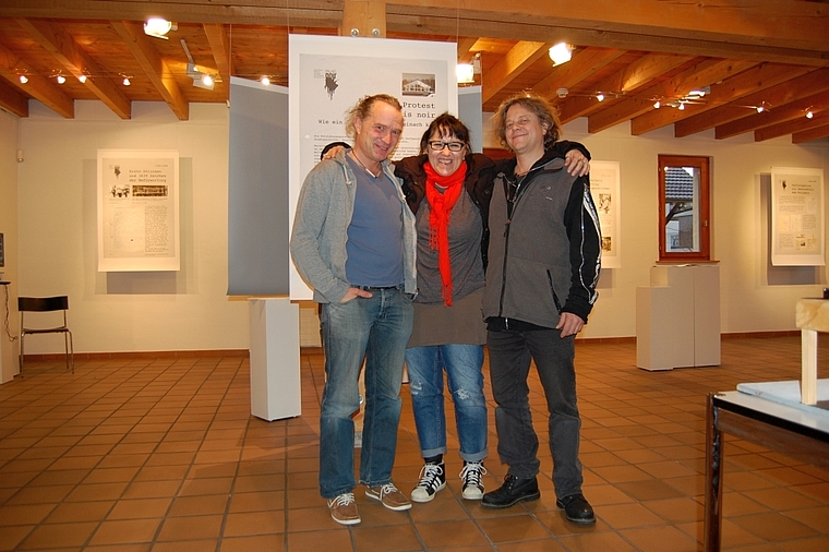 Erinnern sich an gemeinsame bewegte Zeiten: Thomas Nichele (links), Brigitte Liechti und Dave Scherer gehörten zu den Wegbereitern des Palais noir. Foto: Axel Mannigel.