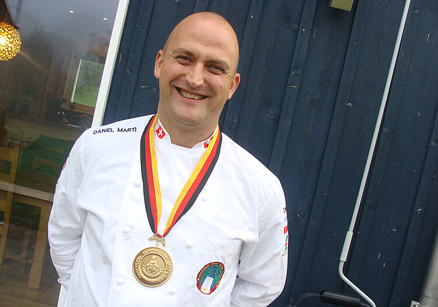 Frohnatur: Olympiasieger Daniel Marti aus Brislach.  Foto: Roland Bürki