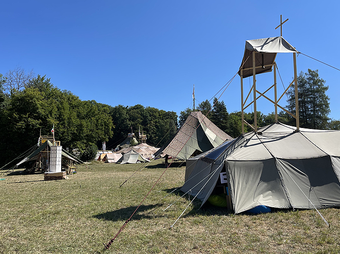 Grosszelt: Für ein intensives Lagerleben braucht es gutes Equipment.