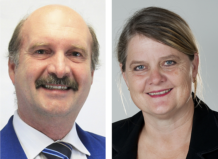 Scheiden Ende Jahr aus dem Gemeinderat: Ivo Eberle (CVP) und Silvia Büeler (SP). Archiv