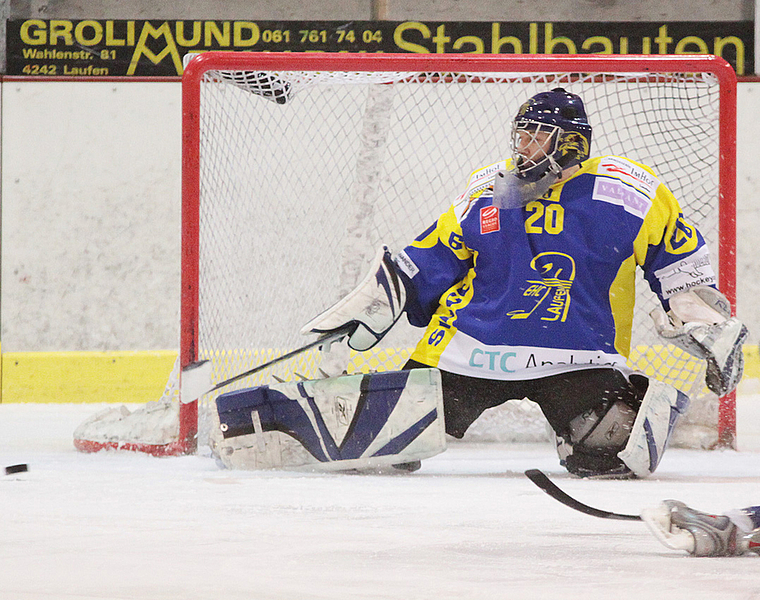 Rückhalt: Die beiden Goalies Imhof (Bild) und Strasser bilden einen wertvollen Rückhalt für das Team.  Foto: eh-press