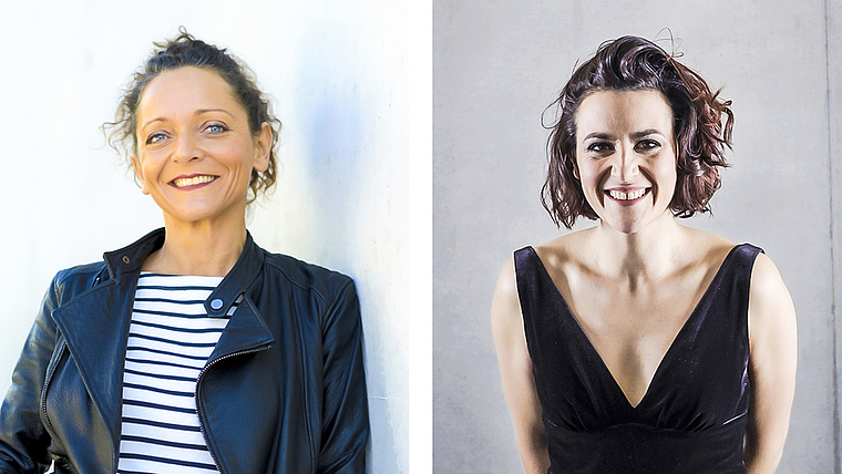 Laden zum «Beau Soir»: Maya Boog (l.) und Solenn’ Lavanant singen am Freitag, 19. Juni, Lieder aus den schönsten Opern der Welt.  Foto: ZVG