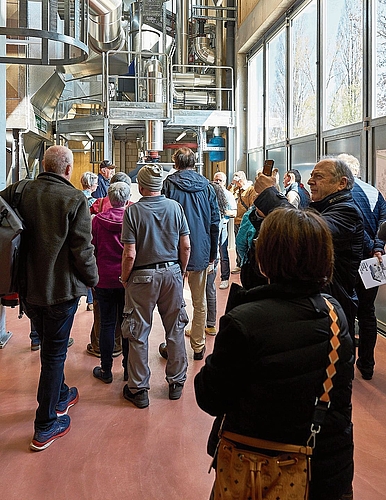 Begehung: Auch das Innere der Heizzentrale konnte besichtigt werden. Foto: Niels Franke Begehung: Auch das Innere der Heizzentrale konnte besichtigt werden. Foto: Niels Franke