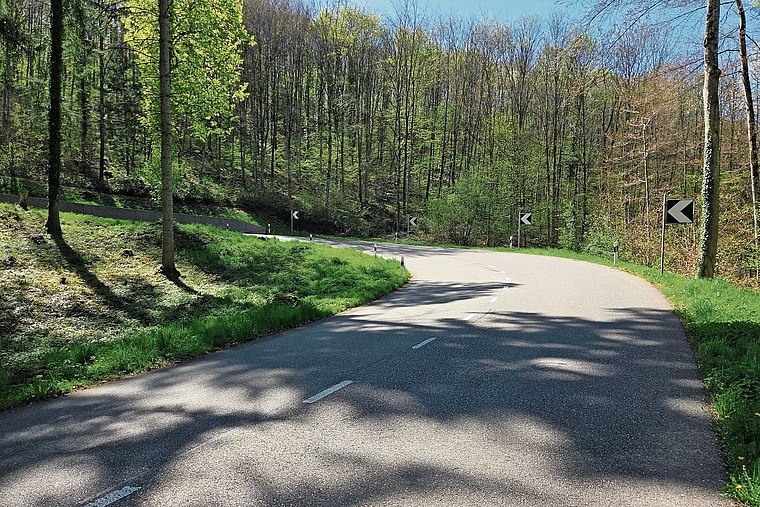 Gempenstrasse: eine beliebte Strecke für Raser und Auto-Poser. Die Anwohnenden von Gempen haben genug vom Lärm. Foto: zvg / Kanton Solothurn