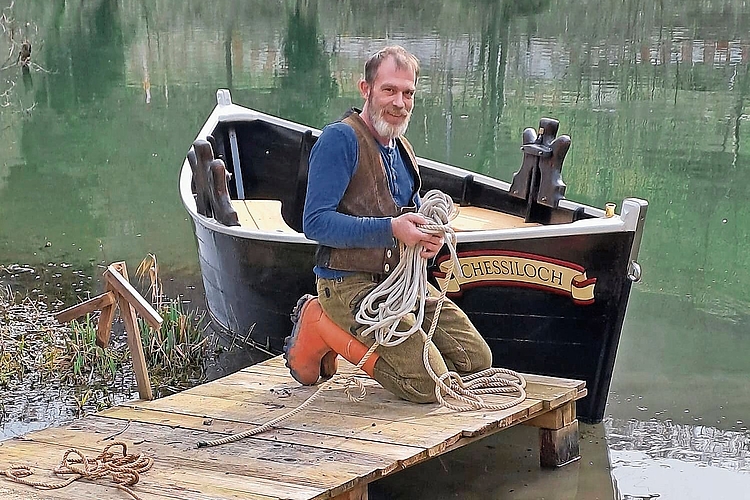 Steg beim Birsackerweg: Marcellus Steiner anlässlich des Jubiläums «750 Jahre Grellingen». Foto: JÖRG LÖFFLER Steg beim Birsackerweg: Marcellus Steiner anlässlich des Jubiläums «750 Jahre Grellingen». Foto: JÖRG LÖFFLER
