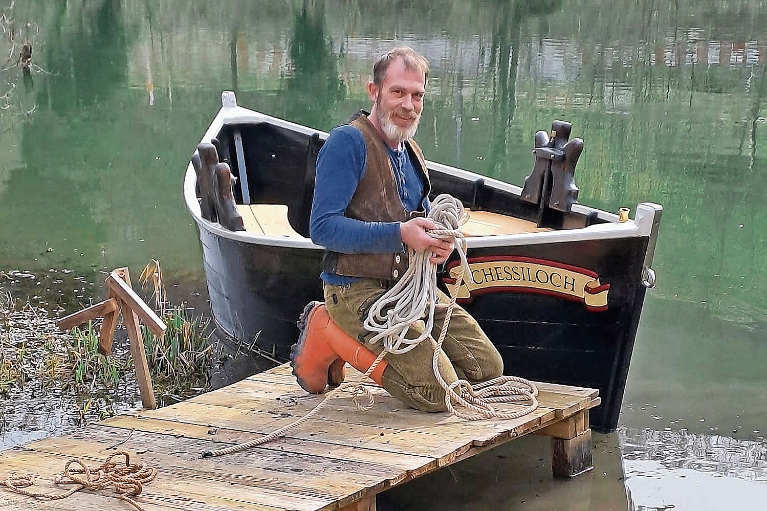 Steg beim Birsackerweg: Marcellus Steiner anlässlich des Jubiläums «750 Jahre Grellingen». Foto: JÖRG LÖFFLER Steg beim Birsackerweg: Marcellus Steiner anlässlich des Jubiläums «750 Jahre Grellingen». Foto: JÖRG LÖFFLER
