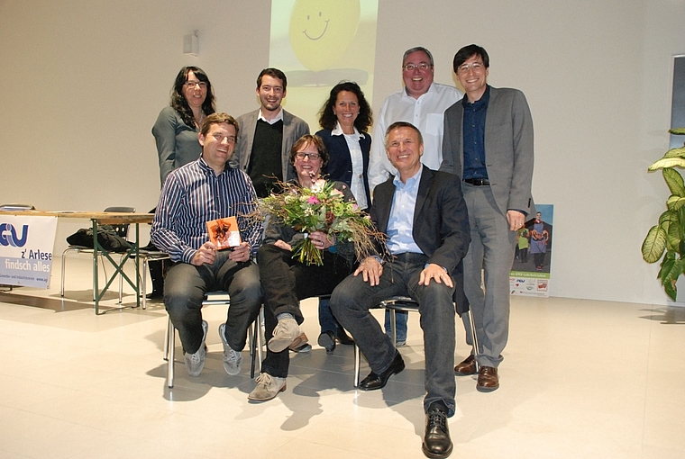 Ein Vorstand, der agiert und harmoniert (v. l.): Claudia Meier, Christoph Jenzer, Markus Sommerer, Andrea Hänggi, Monika Strobel, Bruno Steiger, Markus Gschwend und Philippe Wälle. Foto: Thomas Brunnschweiler