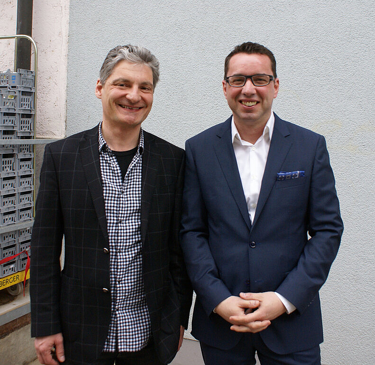 Mit Alexander Imhof (866) und Patrik Stähli (566) ziehen ein bisheriger und ein neuer CVP-Mann in den Stadtrat. Foto: Jürg Jeanloz