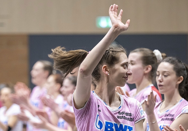 Nach 13 Saisons: Madlaina Matter verabschiedet sich vielleicht schon am Samstag endgültig vom Publikum im Löhrenacker. Foto: KEYSTONE / GEORGIOS KEFALAS