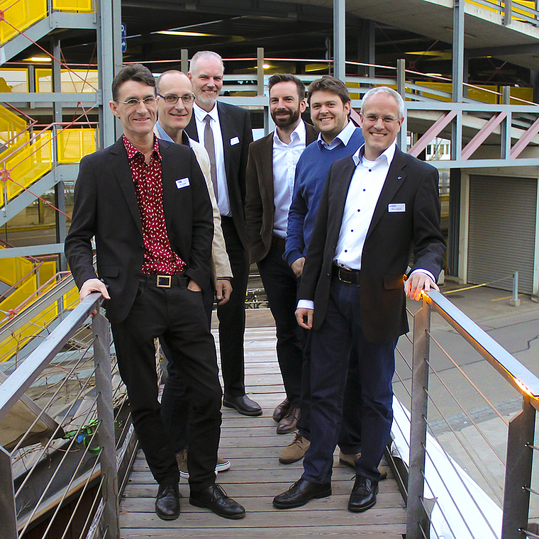 Mit neuem Namen unterwegs (v. l.): Der Vorstand mit Präsident Peter Schmidt, Serge van Egmond, Stefan Lips (neu), Julien Arzner, Fabrizio Cocco (neu) und Marc Rohner. Foto: Axel Mannigel