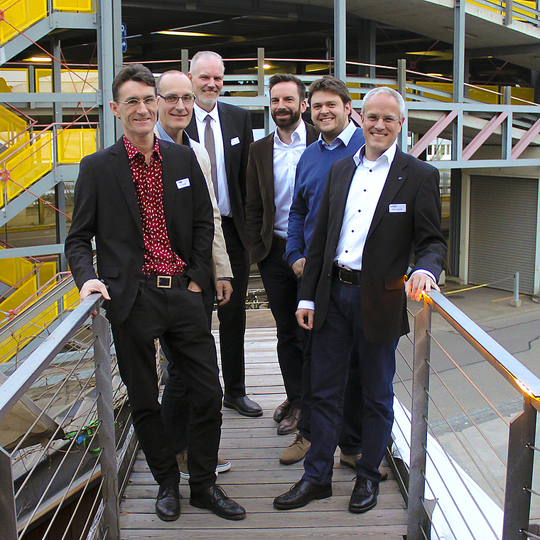 Mit neuem Namen unterwegs (v. l.): Der Vorstand mit Präsident Peter Schmidt, Serge van Egmond, Stefan Lips (neu), Julien Arzner, Fabrizio Cocco (neu) und Marc Rohner.  Foto: Axel Mannigel