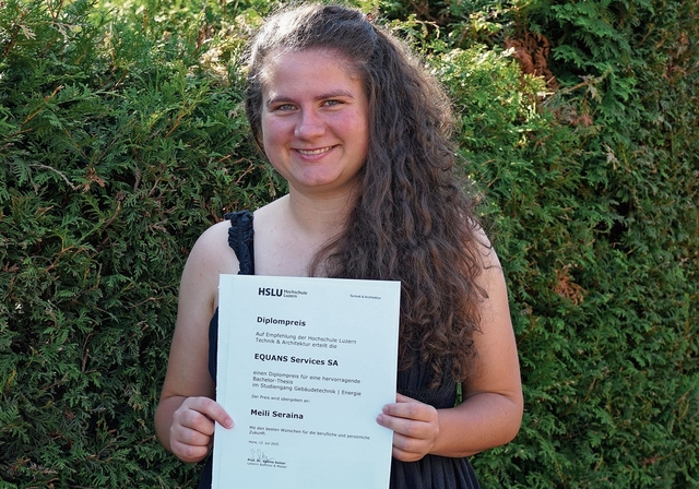 Bestnote: Seraina Meili wurde für ihre Bachelorarbeit ausgezeichnet. Foto: Tobias Gfeller