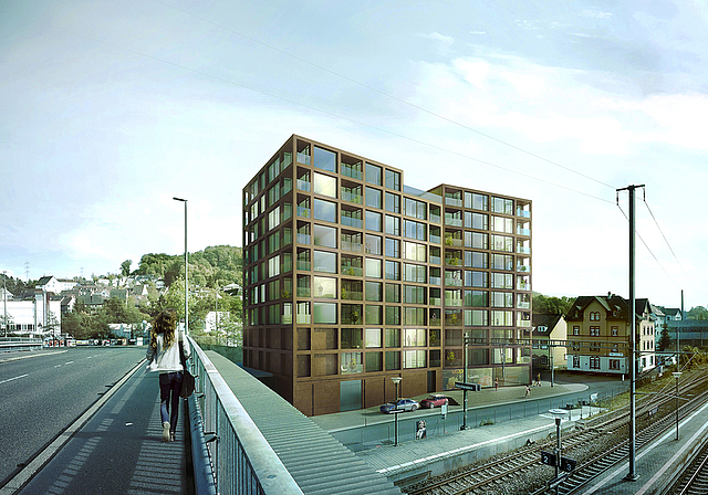 Visualisierung: So oder ähnlich könnte es in Zukunft beim Bahnhof Münchenstein aussehen.  Foto: ZVG