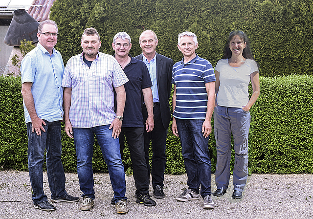 Still gewählt: Peter Haberthür, Andreas Schäfer, Thomas Weiland, Hanspeter Vögtli und Georg Schwabegger,
