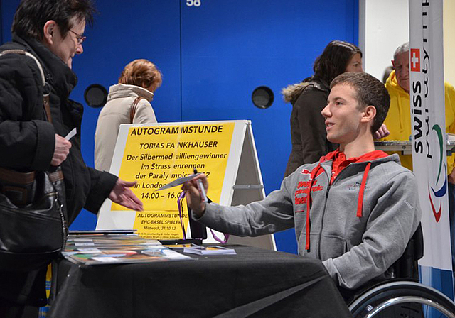 Silbermedaillengewinner der Paralympics von London: Tobias Fankhauser wird auch am Benefizkonzert der Musikschule präsent sein.  Foto: zvg