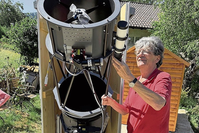 Martin Streckeisen: Der Hobby-Astronom ist fasziniert von der Schönheit der Himmelskörper und der Vorstellung der Unendlichkeit. Foto: Christian Fink