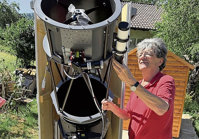 Martin Streckeisen: Der Hobby-Astronom ist fasziniert von der Schönheit der Himmelskörper und der Vorstellung der Unendlichkeit. Foto: Christian Fink