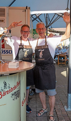 Bärenbräu: Hier gab es Abkühlung in Bierform.