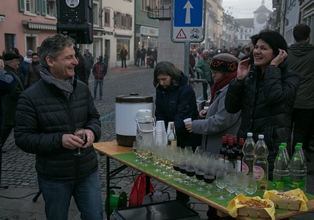 Eröffnet den Apéro: Alex Imhof. Fotos Martin Staub