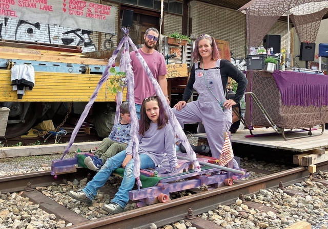 «Funky Gleis Glitter»: Das Gefährt der Familie Reift war ein echter Blickfang.