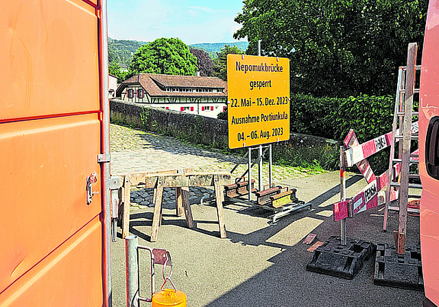 Werterhaltung durch Restaurierung: Mit Ausnahme des Portiunkula-Marktes bleibt die Brücke vorerst gesperrt. Foto: Jeannette Weingartner