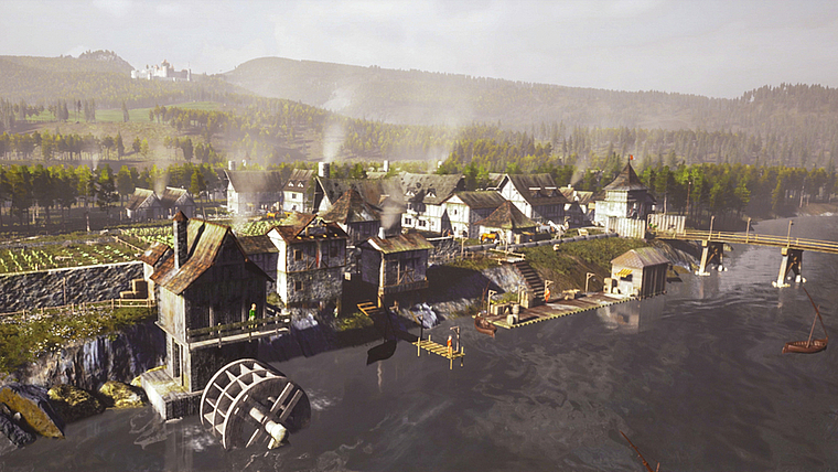 Dornach Brugg im Spätmittelalter: Im Film wird der Ortsteil rekonstruiert. Foto: BZ Archiv / ZVG