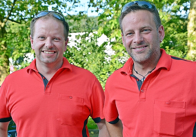 Rollentausch: Auf den 1. Januar 2017 übernimmt der heutige Oblt Christoph Hänggi (r.) das Kommando von Hptm Stephan Henzi. Fotos: Roland Bürki
