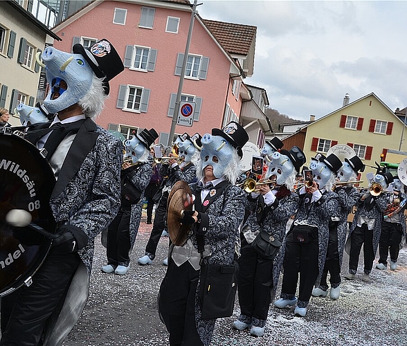 <em>Elegant im Frack: </em>Die Stritterä Wildsäu aus Grindel.<em/>
