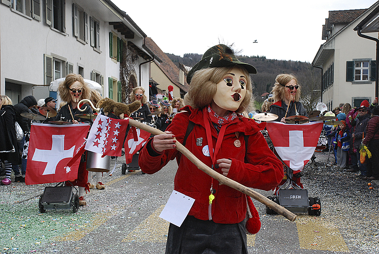 Durften in Dornach nicht fehlen: D’ Schwarzbuebeschränzer aus Nugla Foto: Thomas Brunnschweiler