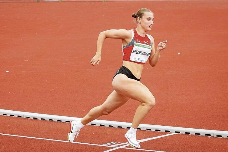 Langsprint: Meret Stückelberger bei ihrem Lauf in Maribor. Foto: zVg
