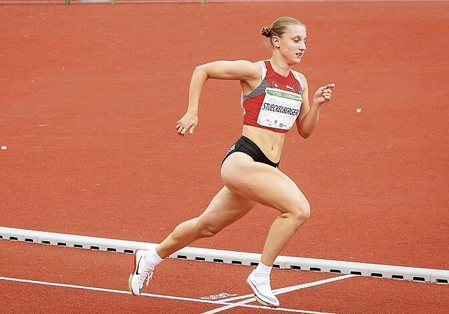 Langsprint: Meret Stückelberger bei ihrem Lauf in Maribor. Foto: zVg