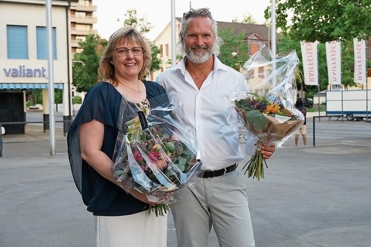 Frisch gewählt: Einwohnerratspräsidentin Barbara Wyttenbach (Die Mitte) 
und Vizepräsident Christoph Stähli (SP). Foto: Tobias Gfeller