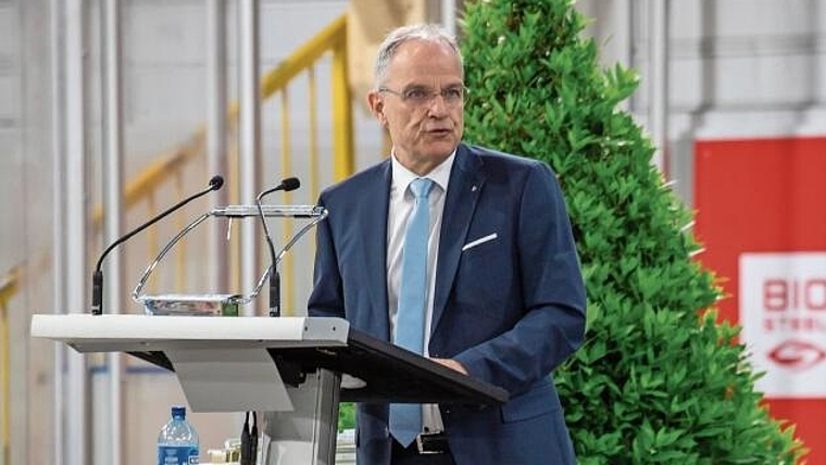 Abschiedsrede in Porrentruy: Isidor Huber lobte die hervorragende Zusammenarbeit mit dem Lycée Cantonal. Foto: Martin Staub