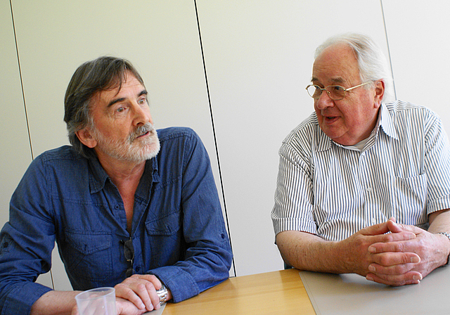 Baselbieter Pensionskasse: Ein leidiges Thema für Peter Hufschmid (l.) wie Heinz Rokweiler.   Foto: Roland Bürki