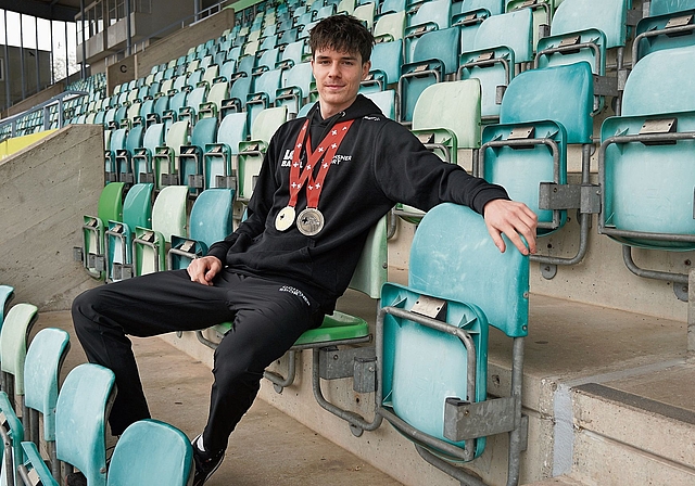 Grosserfolge: Der 18-jährige Jerome Meier holte gleich zwei Medaillen in einer Woche. Foto: Tobias Gfeller
