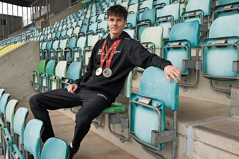 Grosserfolge: Der 18-jährige Jerome Meier holte gleich zwei Medaillen in einer Woche. Foto: Tobias Gfeller