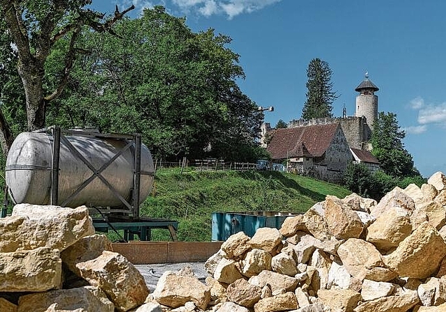 Renovation: Bis Oktober dauern die Arbeiten am Schloss Birseck. Fotos: Juri Junkov