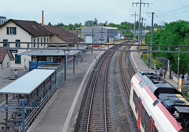 Kontenpunkt: Der Bahnhof in Aesch ist Bestandteil zahlreicher Verkehrsprojekte. Foto: Yanis Kaiser