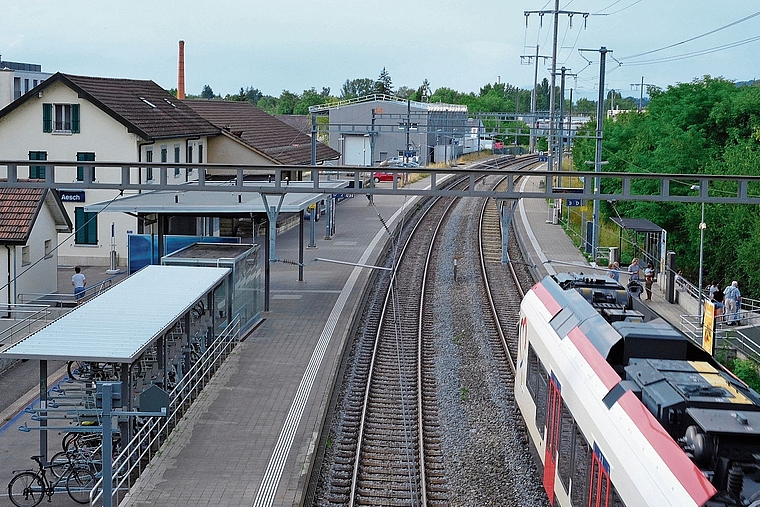 Kontenpunkt: Der Bahnhof in Aesch ist Bestandteil zahlreicher Verkehrsprojekte. Foto: Yanis Kaiser