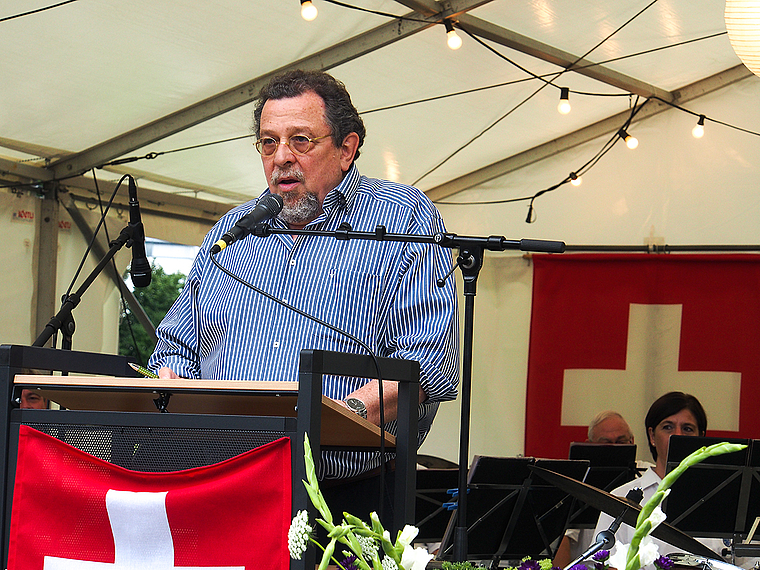 Betonte die Gemeinschaft der Stärkeren und Schwächeren: Jürg Seiberth hielt die Festansprache.  Fotos: Boris Burkhardt