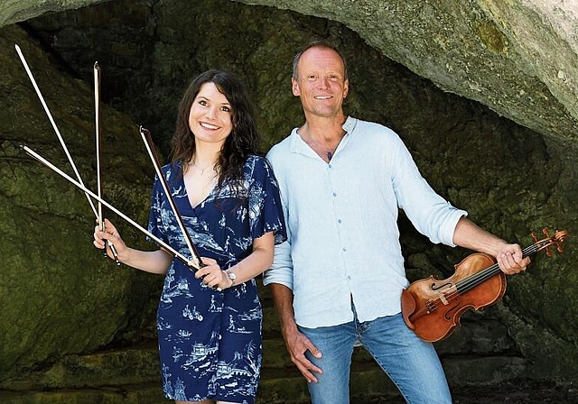 Sommerserenade im Sonnenhof: Claire Litzler (Vibrafon) und Daniel Hauptmann (Violine) werden an der 
Jubiläumsveranstaltung am Samstag spielen. Foto: ZVG