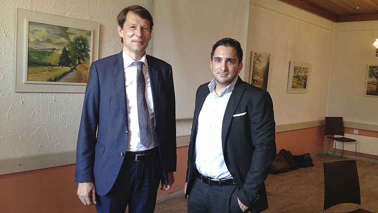 Die Kelsag-Spitze: Verwaltungsratspräsident Germann Wiggli (l.) und der neue