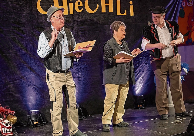 Das Trio Chiechli: (v. l.) Steimeyer, Strizzi und Roli.Foto: Martin Staub