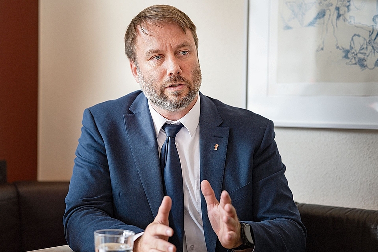 Übernimmt die Bau- und Umweltschutzdirektion: der neu gewählte SVP-Regierungsrat Matthias Liechti. Foto: Kenneth Nars