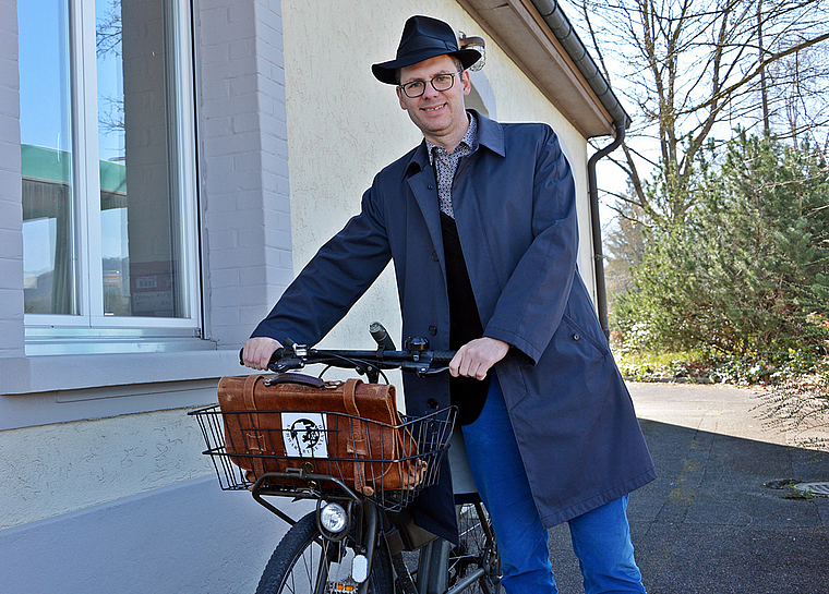 So kennt man ihn: Christian Thalmann anno 2014. Wie wird er in der «Belle Epoque» aussehen? Foto: Roland Bürki