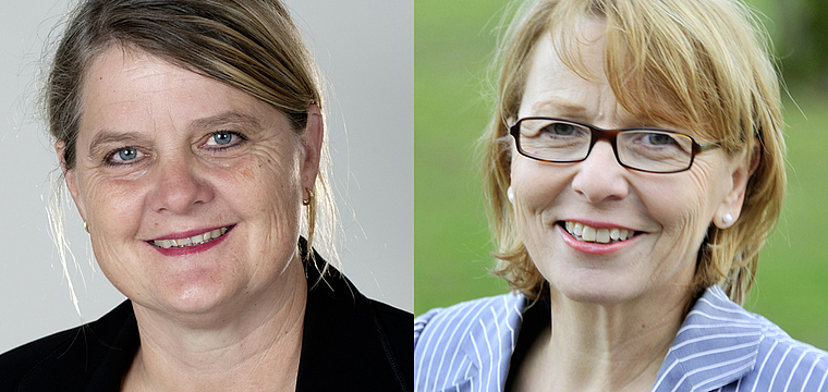 Aesch hat die Wahl: Silvia Büeler (SP, l.) und Marianne Hollinger (FDP) stellen sich als Gemeindepräsidentin zur Verfügung. Fotos: Archiv Wochenblatt
