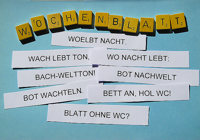 Geschüttelt und gerührt: Wenn aus einer Anzahl Buchstaben neue Wörter und Sätze werden.  Foto: ZVG